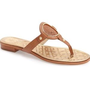 Vince Camuto Tan Leather Braida Thong Sandal